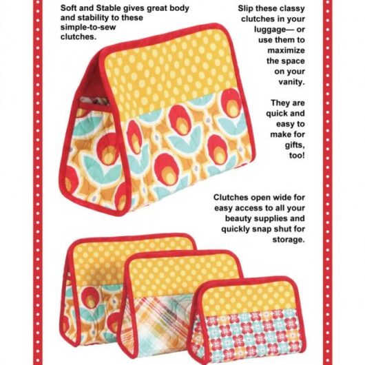 By Annie Paper Sewing Pattern Cosmetic Clutches