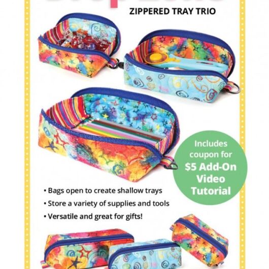 By Annie Paper Sewing Pattern Drop Zone Zippered Tray Trio