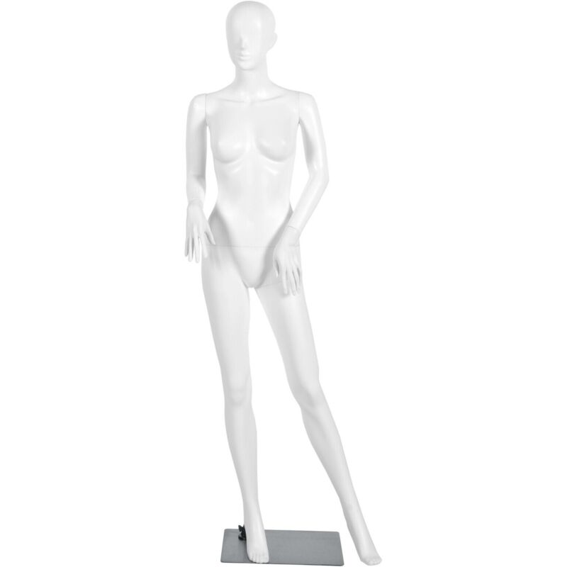 COSTWAY 177cm Female Mannequin Full Body Manikin, Arms and Head 360 Degree Rotatable Female Display Dummy Model with Metal Base, for Show-Window