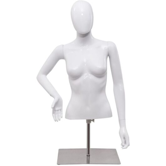 COSTWAY Men Mannequin Torso Upper Body Manikin Realistic Male Shop Window Display