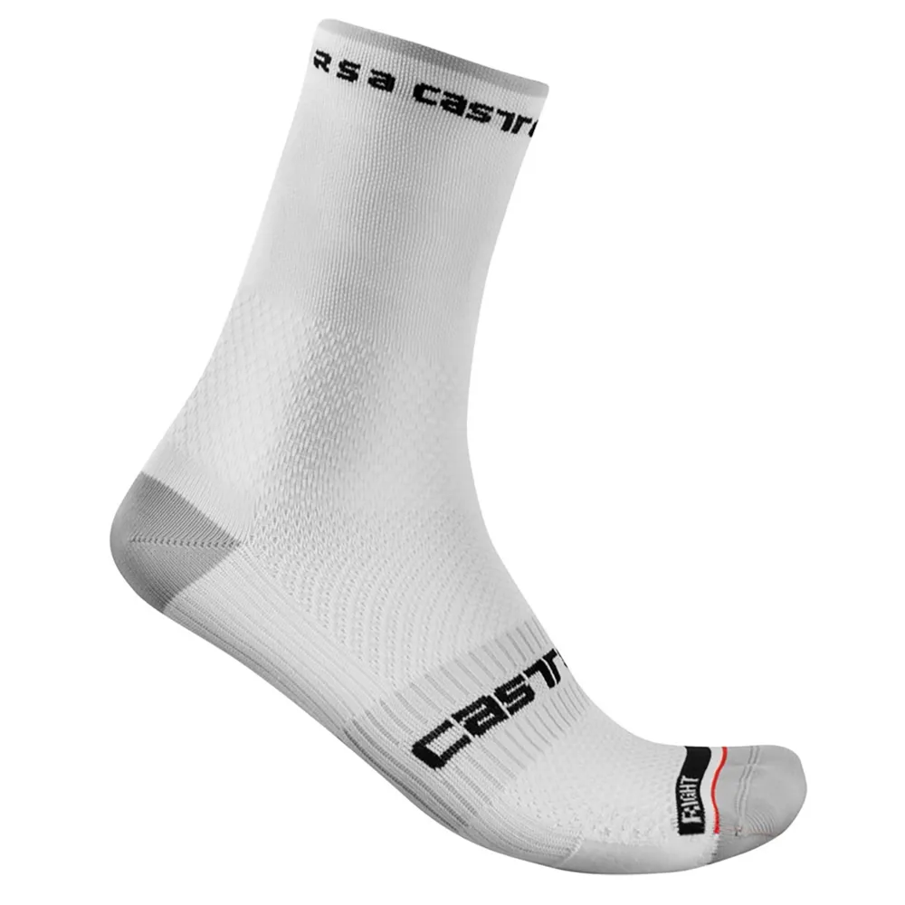 Castelli Rosso Corsa Pro 15 Road Socks White