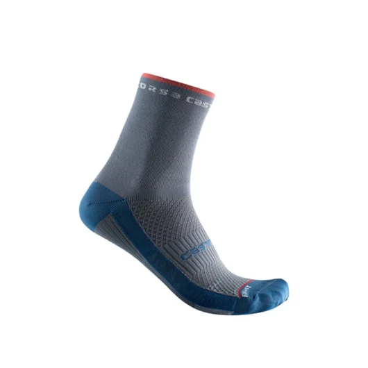 Castelli Rosso Corsa Women's 11 Road Socks Light Steel Blue/Brilliant Pink