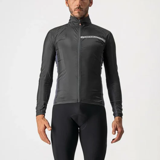 Castelli Squadra Stretch Road Jacket Light Black/Dark Grey