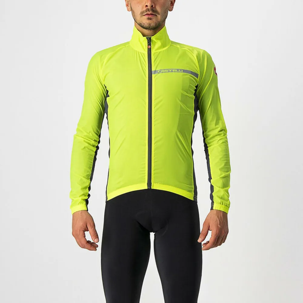Castelli Squadra Stretch Road Jacket Yellow Fluo/ Grey
