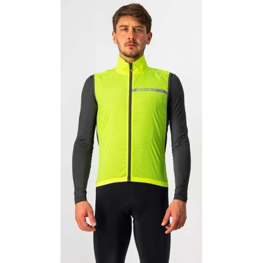 Castelli Squadra Stretch Road Vest Yellow Fluo/Dark Grey