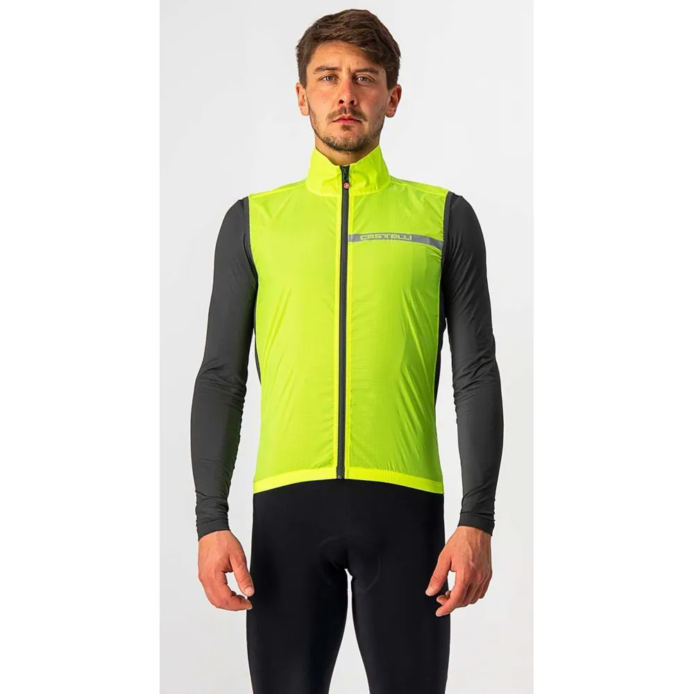 Castelli Squadra Stretch Road Vest Yellow Fluo/Dark Grey