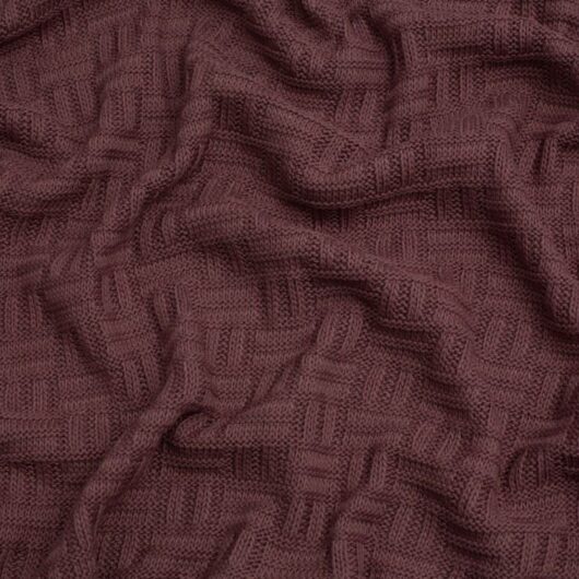 Chunky Cotton Sweater Knit Stretch Fabric Lavender