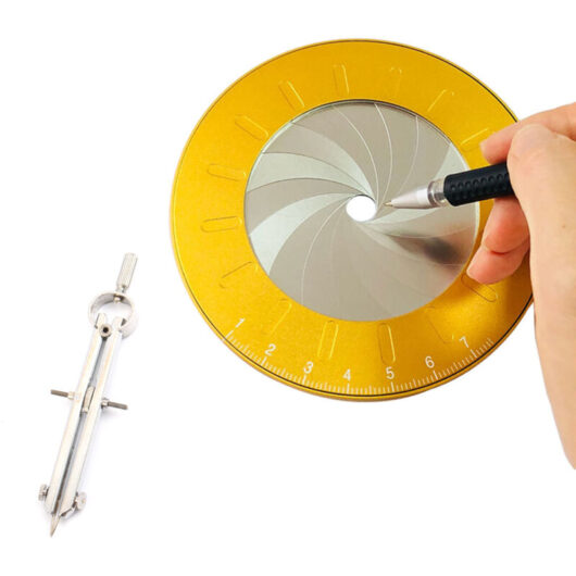 Circle Drawing Tool, Adjustable Circle Drawing Ruler, Stainless Steel Circle Drawing Maker, Rotatable Circle Stencil Maker for Measuring Drawing