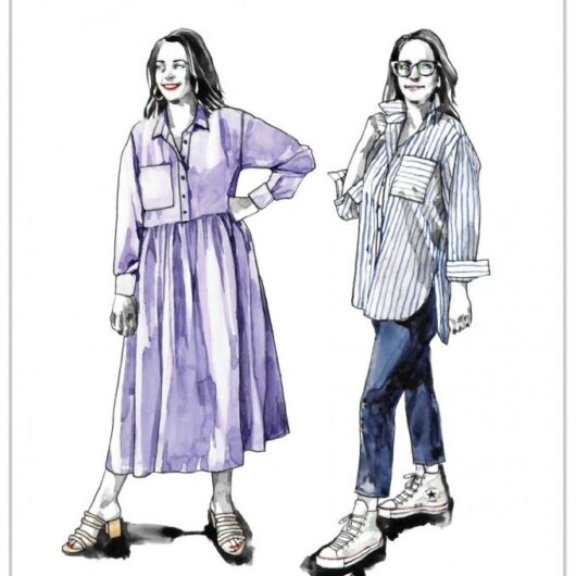 Closet Core Patterns Paper Sewing Pattern Jenna Button Up Shirt & Dress