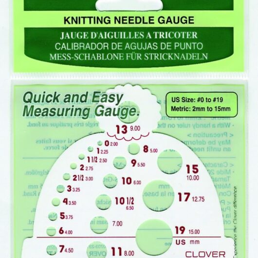 Clover Knitting Needle Gauge