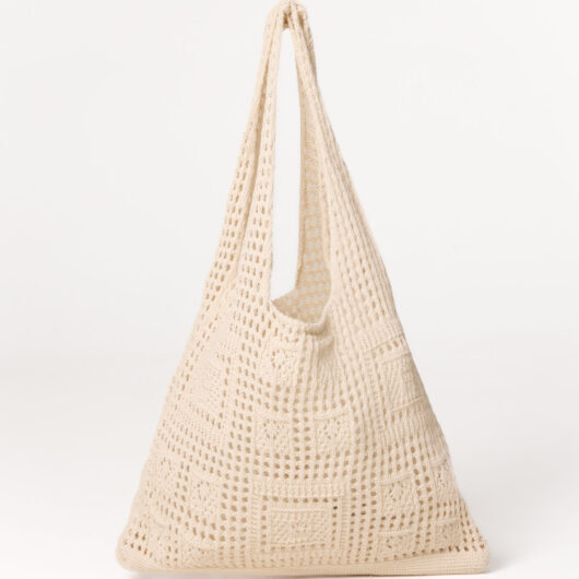 Crochet Knit Pattern Bag - ONE / BEIGE