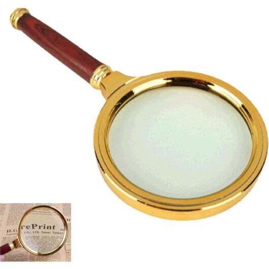 Csparkv - hd 10X Wooden Handheld Magnifying Glass, Pocket Magnifying Glass with Wooden Handle, Magnifying Glass Handle Magnifier, Pocket Magnifying