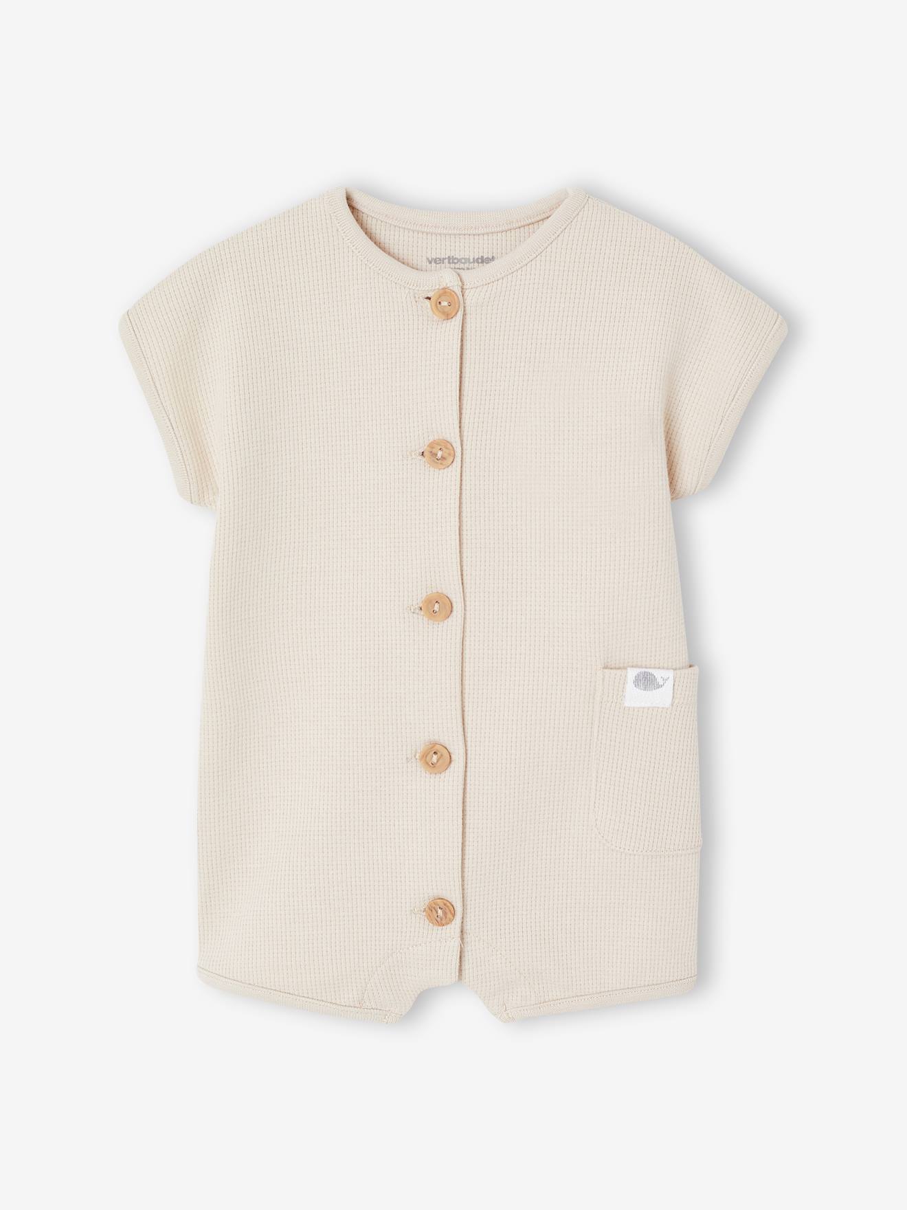 Customisable honeycomb knit sleepsuit clay beige