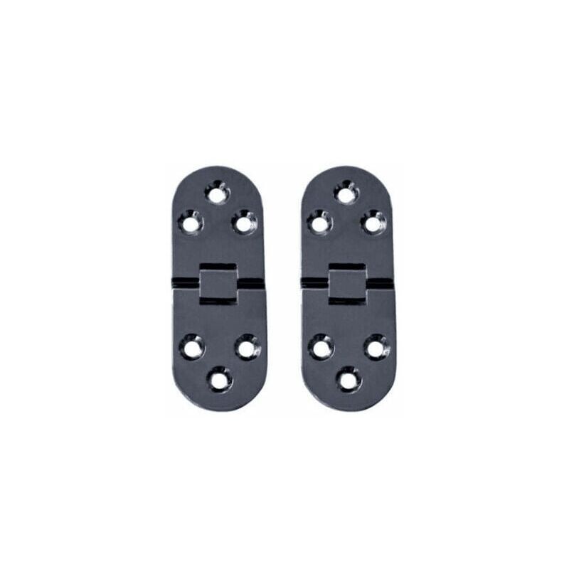 Cyslmuk - 2pcs Flat Folding Table Hinge Zinc Alloy Folding Cabinet Door Hinge