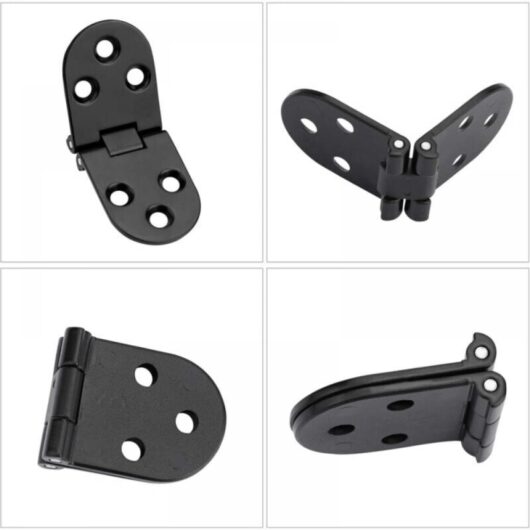 Cyslmuk - 4 Pieces Flip Hinges, Round Edge 180 Degree Zinc Alloy, Flip Hinge for Folding Table, Cabinet, Wardrobe, Doors, Wood, Wooden Box, Home,