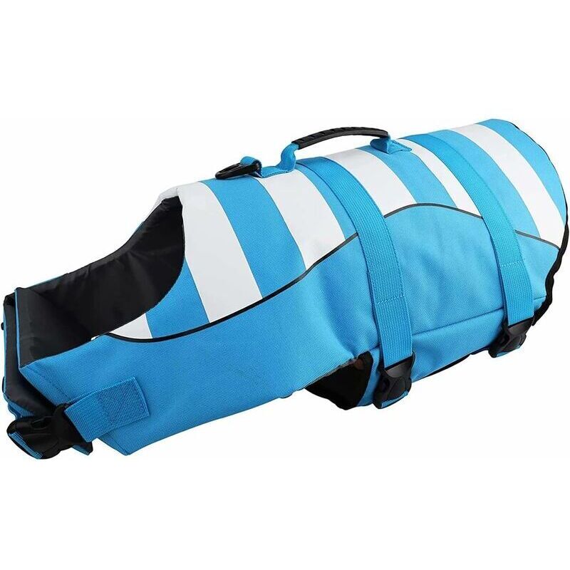 Dog Life Jacket, Portable Pet Flotation Vest, Swimming Vest, Reflective Adjustable Safety Life Jacket for Water Sports, Dog Life Jacket with Handle