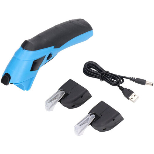 Electric Fabric Cutting Scissors - USB Cutting Tools with 2 Blades, Wide Application, Ideal for Soft Leather, Fabric, Carpet, and Plastic
