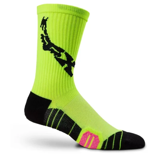 Fox 8in Ranger Cushion Socks Lunar Flo Yellow