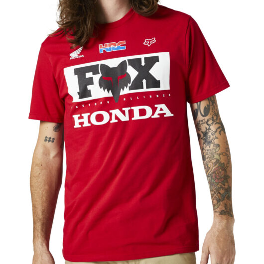 Fox Racing Honda Short Sleeve Premium T-Shirt - Flame Red / S