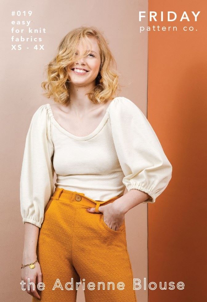 Friday Pattern Company Paper Sewing Pattern Adrienne Blouse