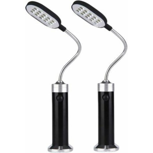 Gotrays - bbq Lights Magnetic Base Lightweight bbq Light - Flexible Gooseneck 360 Degrees Pack of 2
