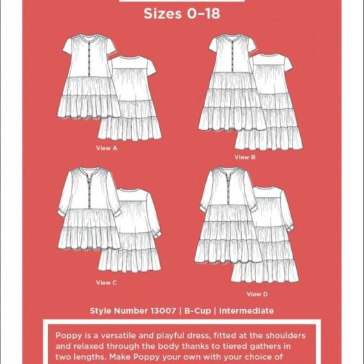 Grainline Studio Paper Sewing Pattern Poppy Dress