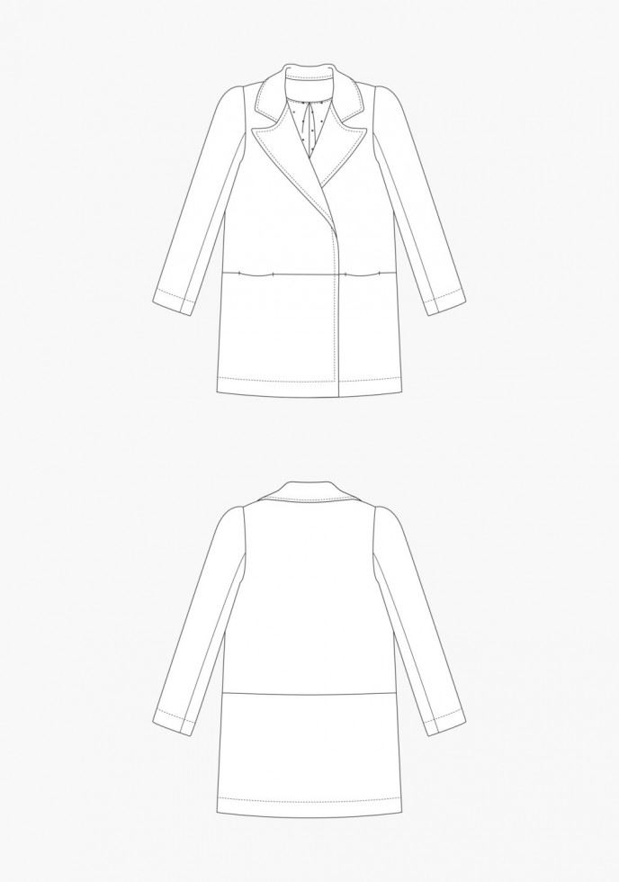 Grainline Studio Paper Sewing Pattern Yates Coat