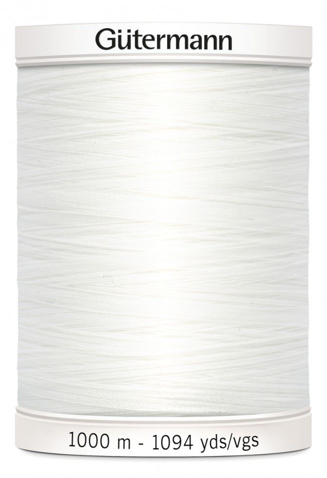 Gutermann Sew All Polyester Sewing Thread White 800