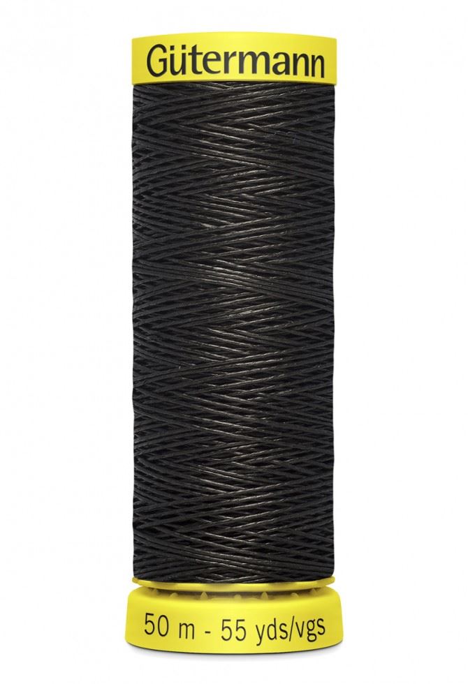 Gutermann Waxed Linen Thread Black 7202