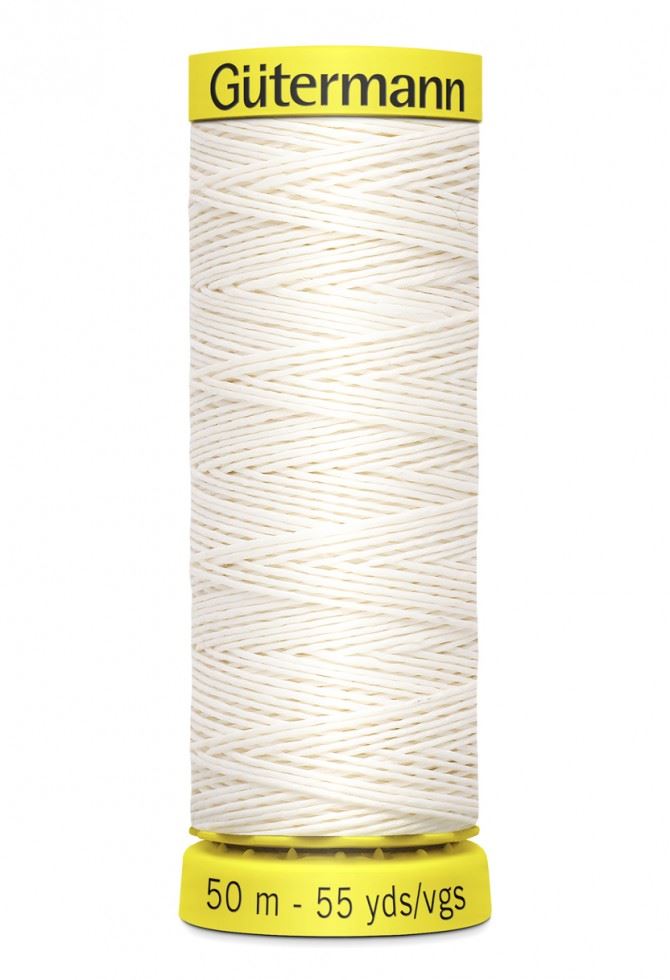Gutermann Waxed Linen Thread White 5129