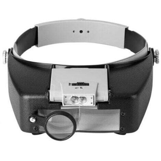 Hands-Free Watchmaker Magnifying Headband with Light, LED Lighted Magnifying Headphones for Watchmakers, Jewelers, Readers