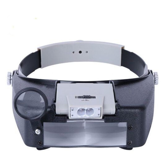 Headband Magnifier Watchmaker Hands Free Magnifying Glass with Light Headset Magnifying Glass with led Light, for Watchmaker, Jeweler, Reading