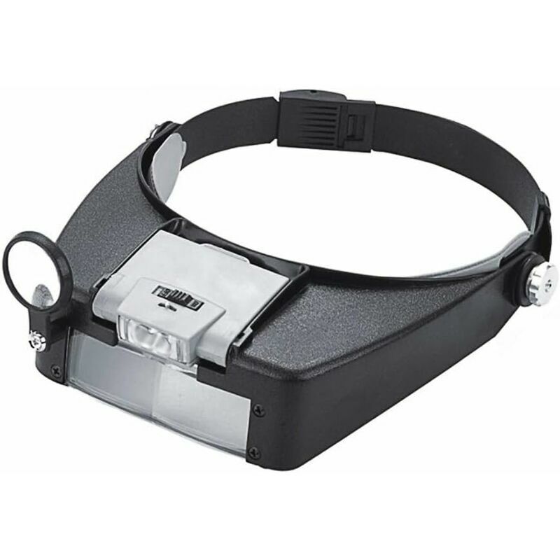 Headband Magnifier Watchmaker Hands Free Magnifying Glass with Light Headset Magnifying Magnifier with led Light, for Watchmaker, Jeweler, Reading