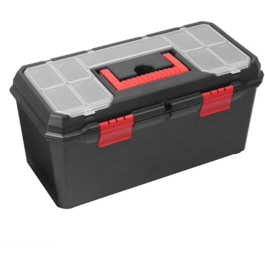 Heavy Duty 19 Plastic Tool Box Chest Bag Storage Bag Case & Tray Tb095