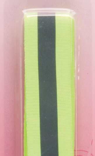Hemline Sew On Reflective Webbing Tape Yellow