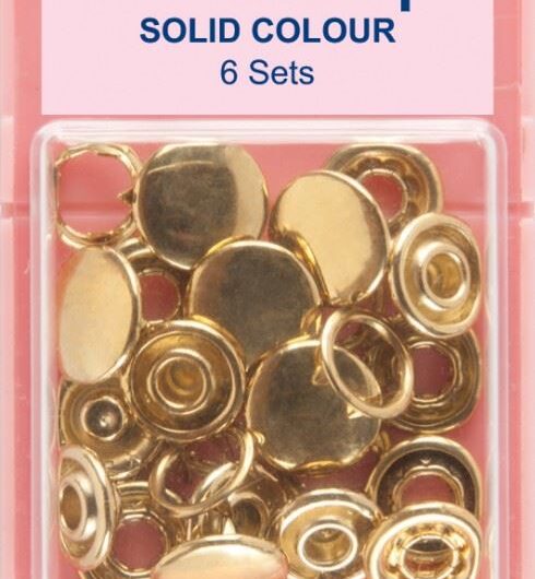 Hemline Snaps Press Fasteners Refill Gold