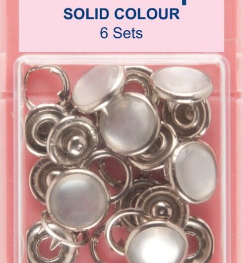 Hemline Snaps Press Fasteners Refill Pearl