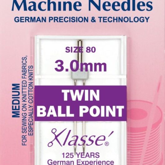 Hemline Twin Ball Point Sewing Machine Needles