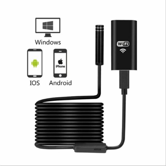 Hoopzi - WiFi Endoscope Inspection Camera 720P hd Endoscopic Cable Coil IP67 Waterproof Camera with 8 led for Android iOS iPhone Mac Windows