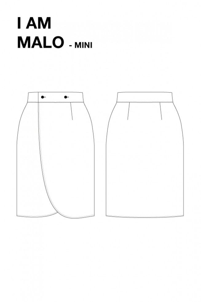 I AM Paper Sewing Pattern Kids Malo Skirt