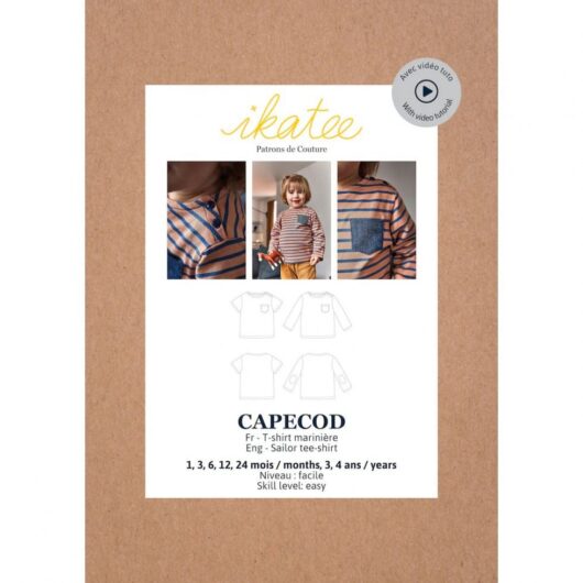 Ikatee Paper Sewing Pattern Baby Capecod Sailor Tee Shirt