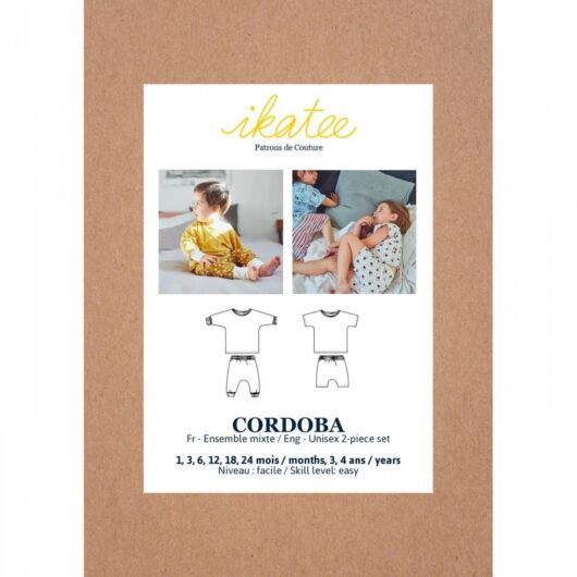 Ikatee Paper Sewing Pattern Baby Cordoba Pyjama Set