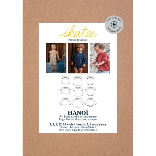 Ikatee Paper Sewing Pattern Baby Hanoi Blouse Dress & Romper