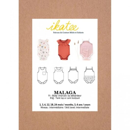 Ikatee Paper Sewing Pattern Baby Malaga Bodysuit