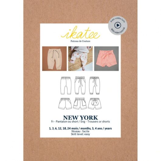 Ikatee Paper Sewing Pattern Baby New York Trousers & Shorts