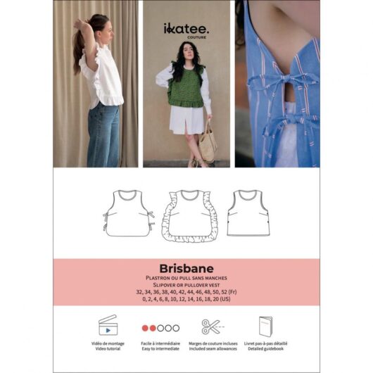 Ikatee Paper Sewing Pattern Brisbane Slipover Vest