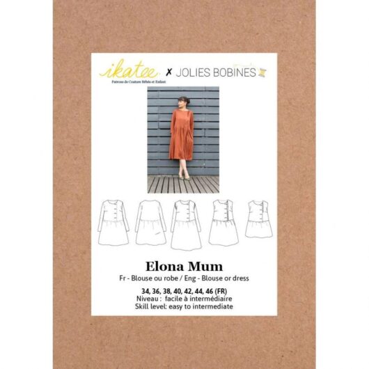 Ikatee Paper Sewing Pattern Elona Blouse & Dress