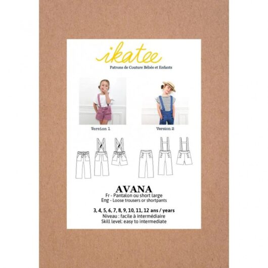 Ikatee Paper Sewing Pattern Kids Avana Pants & Shorts
