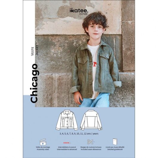 Ikatee Paper Sewing Pattern Kids Chicago Jacket