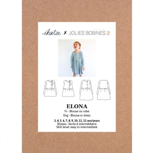 Ikatee Paper Sewing Pattern Kids Elona Blouse & Dress